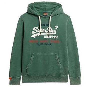 Suéter Algodón Superdry Cali Verde (M) – Estilo Urbano
