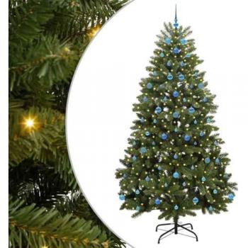 Sapin de Noël vert 240 cm avec éclairage LED 300