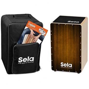 Cajon Sela SE-061 Varios Marron avec sac à dos et pad