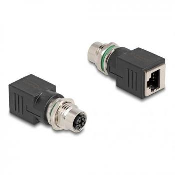 Delock M12 zu RJ-45 Netzwerkadapter