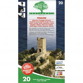 Carta n. 20. Finalese. Carta dei sentieri e stradale 1:25.000