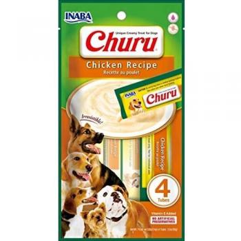 Inaba Snack Churu con Receta de Pollo para Perros (Perros , Snacks , Semi-húmedos)