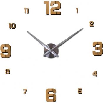 Silent Operation Wall Mirror Clock with DIY Numbers