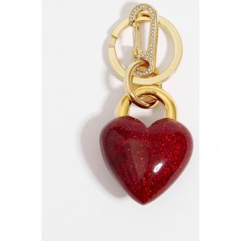 BIMBA Y LOLA Women's Dark Red Glitter Heart Key Ring