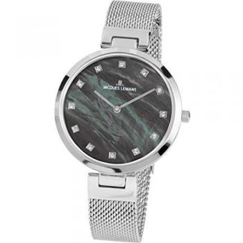 Jacques Lemans Armbanduhr Klassik Sport Silber Chronograph 42 mm