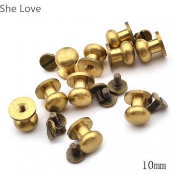 Solid Brass Chicago Button Rivets