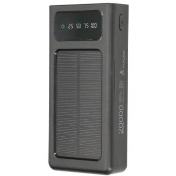 Chargeur Solaire avec 4 Câbles Universels (USB‑C, Micro‑USB)