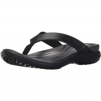 Crocs Capri V Flip, Sandalia para Dama, Negro (Black/Graphite)
