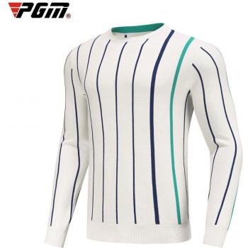 Men's Long Sleeve Striped Golf Pullover