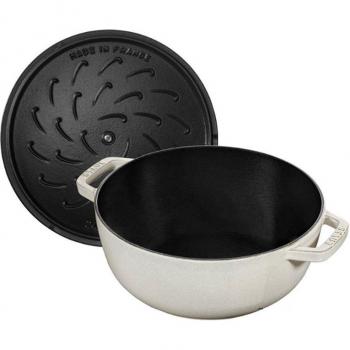Staub La Cocotte La Marmite 24 cm Schneeflocken‑Design, Gusseisen‑Pfanne & Topf