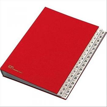 Fraschini Fraschini Numerical Folder Finta pelle Rosso 240 x 340 mm