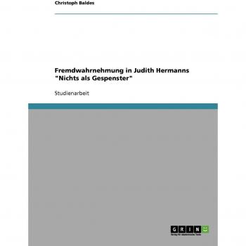 Fremdwahrnehmung in Judith Hermanns Nichts als Gespenster