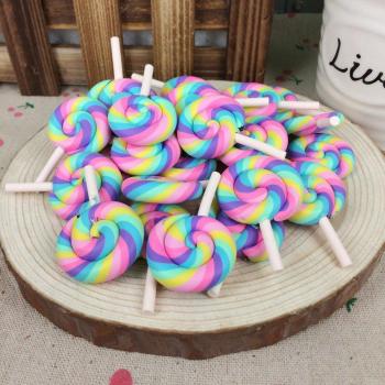 Kawaii Lollipop Flatback Decorations 28x43mm