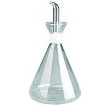 Ibili Oil Cruet – Stainless Steel, Transparent/Silver, 21 × 11 × 11 cm