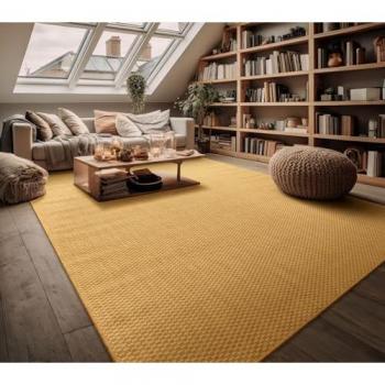 Tappeto Tondo per Esterni Mélange Giallo Ø 160 cm