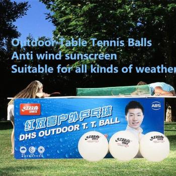 DHS OUTDOOR 10 Balls Ping Pong Balls (All Weather, Seamed ABS 40+)