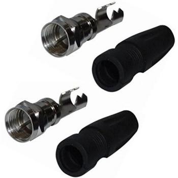 AERZETIX Prise 2x F Mâle Coaxial 7 mm