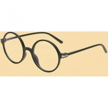 Glamour rétro : monture anti‑lumière bleue, lentilles rondes, reflet optique