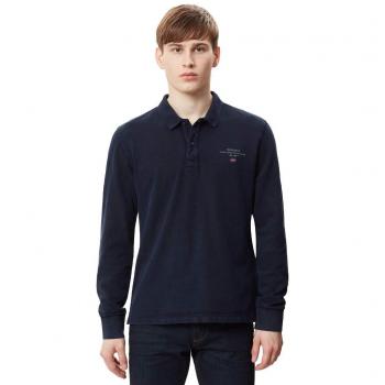 Napapijri Elbas 2 LS Polo de Manga Larga para Hombre en Azul Marino (BLU Marine 176)
