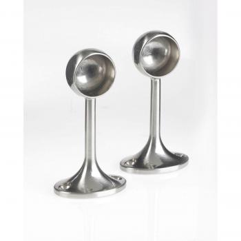 Brushed Nickel Curtain Rail End Brackets