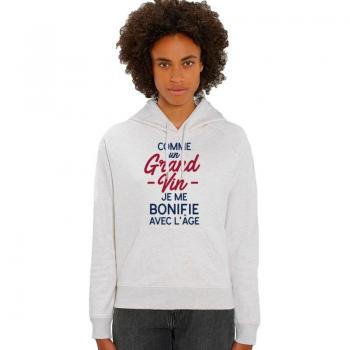 Damen-Sweatshirt mit Kapuze – Alter ist nur ein Zahl, wie ein guter Wein WAF