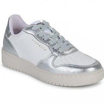 Silberner Metallic-Leder Sneaker von Victoria Madrid