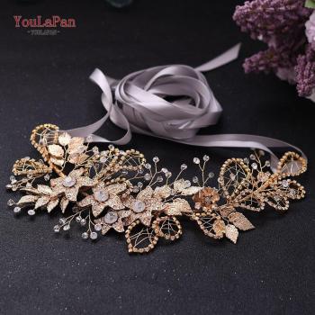 YouLaPan SH282 Gold Floral Belt