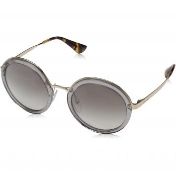 Prada Gafas de Sol 0PR50TS BRU4S1, Gris (Transparent Grey/Light Grey Grey), 54
