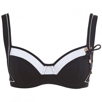 Schwarzes Look At Me Balconette Bikini Top