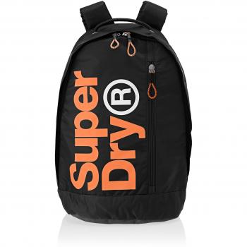 Superdry Zaino Academy Freshman Uomo Nero (Black/Hazard Orange)