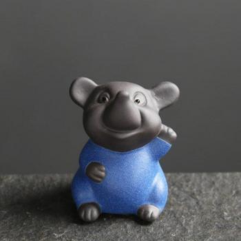Yixing Purple Clay Mouse Tea Decoration