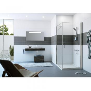 HÜPPE Classics 2 Schwingtür für Seitenwand, 90cm, Höhe 200cm, silber matt, klares Glas