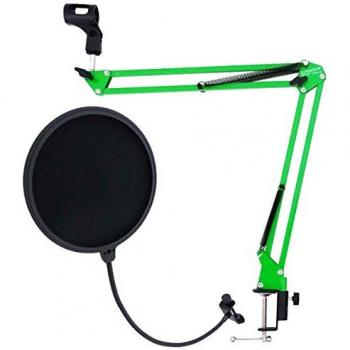 Keepdrum NB35 GR Mikrofonarm Grün mit Popfilter