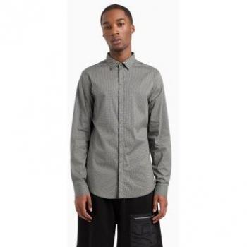 Camicia a Maniche Lunghe Navy Cementine di Armani Exchange, XS