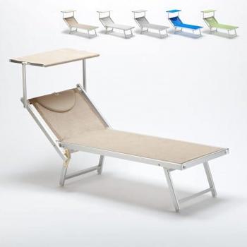 Beige Aluminium Liege für entspannte Stunden