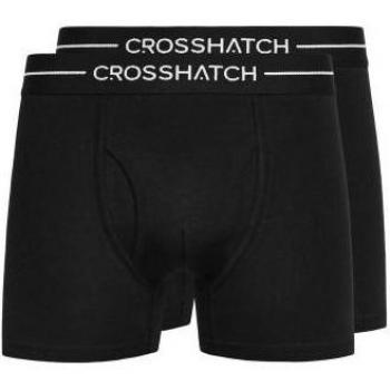 Crosshatch Herren Ambek Boxershorts M Grau 2er-Set
