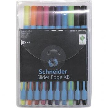 Blandade färger pennset SCHNEIDER Slider Edge XB, 10 st