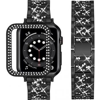 MetallicMosaic Apple Watch Band – 42mm, Noir