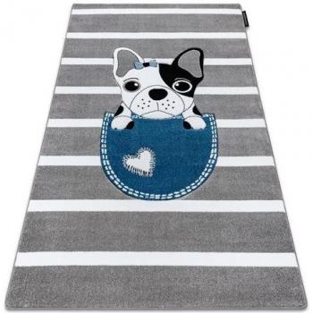 Tappeto Luszczow Bulldog Grigio Argento 160x220 cm