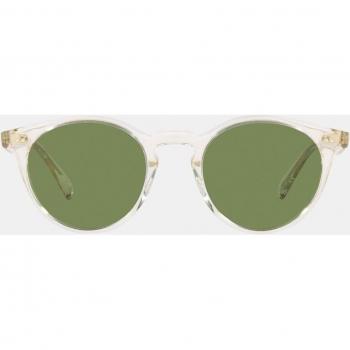Gafas de sol Oliver Peoples unisex redondas de acetato blanco con lentes polarizados