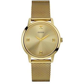 Guess Men's One Size Stylish Gold Wafer Watch