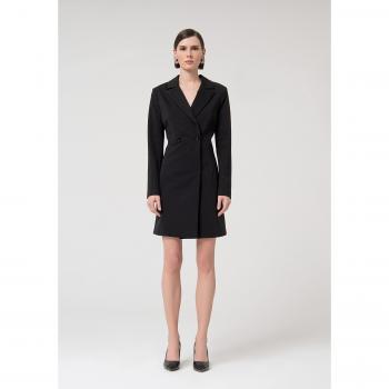 Blazer elegante lungo doppio petto con strass