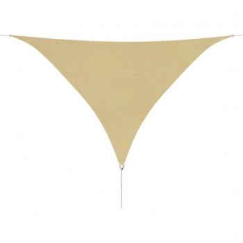 Helloshop26 Vela Ombreggiante Tessuto Oxford Triangolo Beige 3,6x3,6x3,6 m
