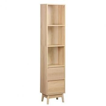 Columnar SWEEEK: 3 Estantes + 2 Cajones en Madera Natural