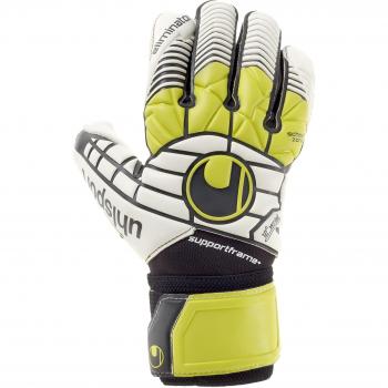 Herren Torwarthandschuhe UHLSPORT Eliminator HN Soft SF+ – schwarz, limettengrün, weiß – 8,5