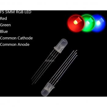 Pilas LED RGB 5 mm – 20 piezas antiniebla cátodo común