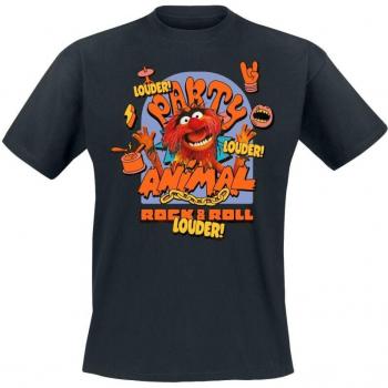 T‑shirt Court‑Manche Noir Party Animal – Le Muppet Show (Homme, M‑5XL)