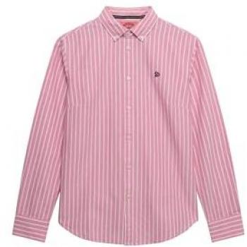 Superdry Camicia Slim Oxford Manica Lunga Giallo