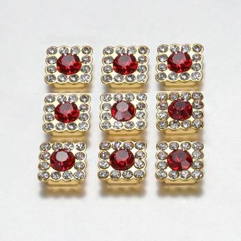 10mm Multicolor Square Rhinestone Crafting Cabochons