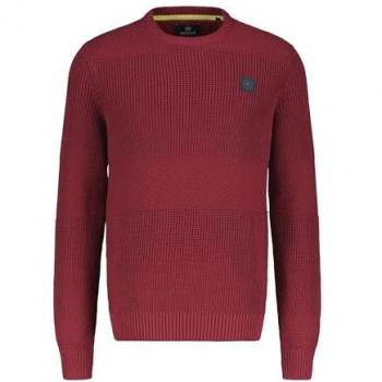 LERROS Pullover Herren, Struktur-Mix, tiefes Granatrot